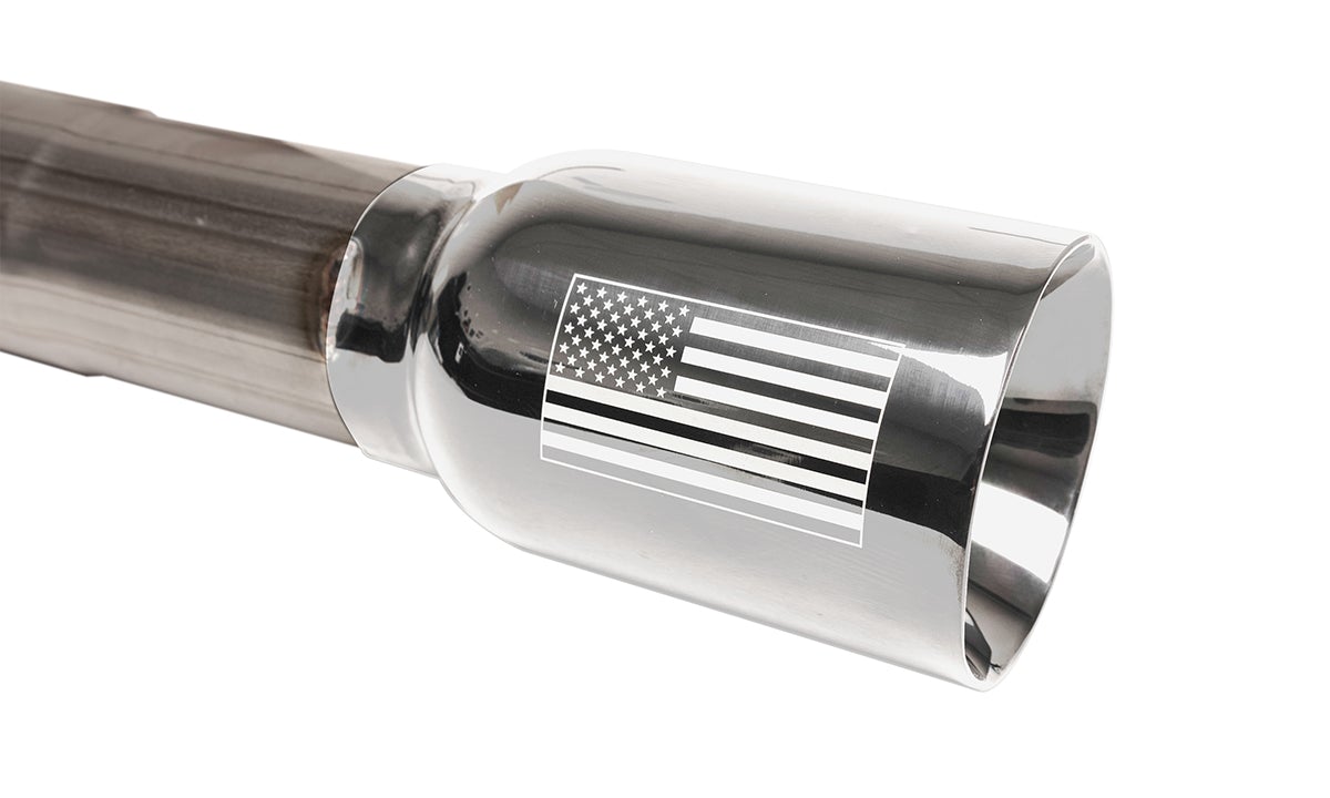 Corsa 2018-2024 Jeep Wrangler JLU 3.6L 2.75in Sport Cat-Back Exhaust w/ American Flag Tips - 0