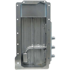 Moroso GM LS (w/Three Right Side Pick Ups) Fabricated Dry Sump 4in Steel Oil Pan - 0