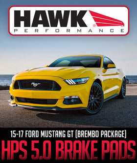 HAWK PERFORMANCE HPS 5.0 BRAKE PADS: 2015–2017 FORD MUSTANG GT (BREMBO PACKAGE) - 0