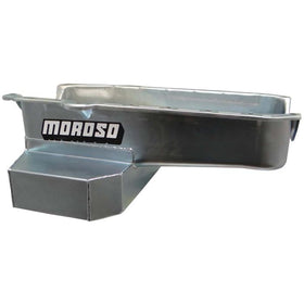 Moroso 86-Up Chevrolet Small Block (w/1 Pc Rear Main Seal) Wet Sump 7qt 7.5in Steel Oil Pan - Black