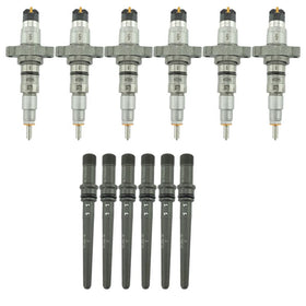 Industrial Injection 03-04 Cummins 5.9L Reman Stock Injector Pack w/ Connecting Tubes - Set of 6