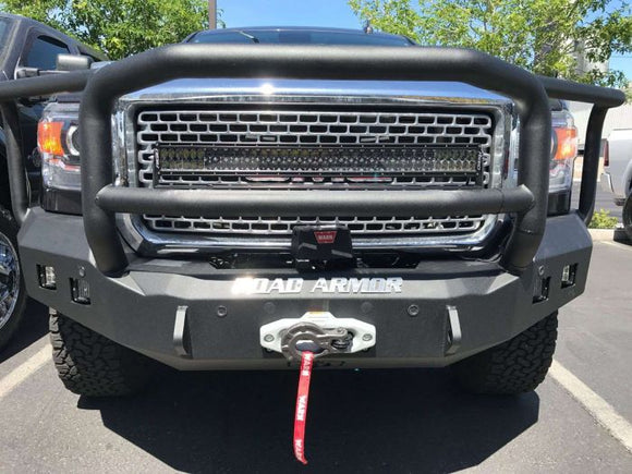 Road Armor 15-19 GMC 2500 Stealth Front Winch Bumper w/Lonestar Guard - Tex Blk