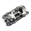 EDELBROCK Performer 2-O Manifold for 1965-90 B/B Chevy Oval Port Heads, Chrome Plasma-3