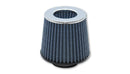 Vibrant Open Funnel Perf Air Filter (5in Cone O.D. x 5in Tall x 4.5in inlet I.D.) Chrome Filter Cap-1