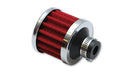 Vibrant Crankcase Breather Filter w/ Chrome Cap 2 1/8in 55mm Cone ODx2 5/8in 68mm Tallx3/8in 9mm ID-1