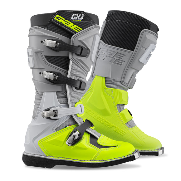 Gaerne GXJ Boot Grey/Fluorescent Yellow Size - Youth 7