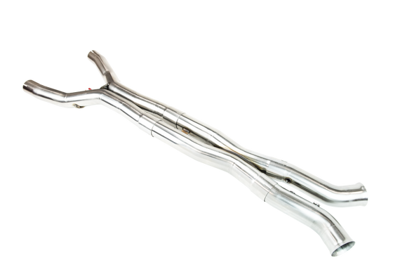 3" SS COMPETITION ONLY X-PIPE. 2014-2019 CORVETTE. CONNECTS TO OEM.