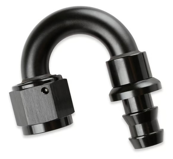 Mr. Gasket -4 180 Degree Push-On Hose Ends - Black