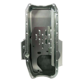 Moroso 86-Up Chevrolet SBC (w/1 Pc Seal & Low Clearance) Wet Sump 7qt 7in Steel Oil Pan - Black - 0