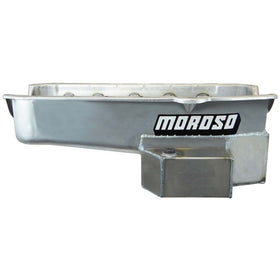 Moroso Pre-80 Chevrolet Small Block (w/2 Pc Seal) Road Race Wet Sump 7qt 7.5in Steel Oil Pan - Black