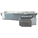 Moroso 80-85 Chevy Small Block/Dart (w/2 Pc Seal) Road Race Wet Sump 7qt 7.5in Steel Oil Pan - Black-1