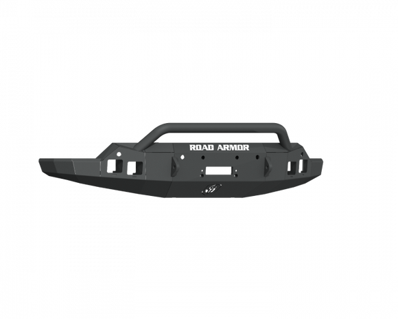 Road Armor 19-21 GMC Sierra 1500 Stealth Front Winch Bumper w/ Pre-Runner Guard - Tex Blk