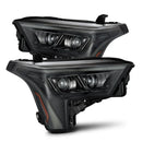 AlphaRex 22-23 Toyota Tundra LUXX-Series Headlights Alpha-Black w/Amber DRL - Req 810029 OR 810030-1