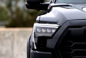 AlphaRex 22-23 Toyota Tundra NOVA-Series Headlights Alpha-Black w/Amber DRL - Req 810029 OR 810030 - 0