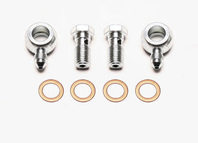 Wilwood Banjo Fitting Kit -3 male to 7/16 Banjo Bolts & Crush Washers (2 qty)