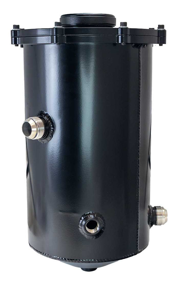 DRY SUMP TANK, SPLIT TOP, 16 IN TALL, 8 IN DIA., MMPS, BLACK POWDER COAT
