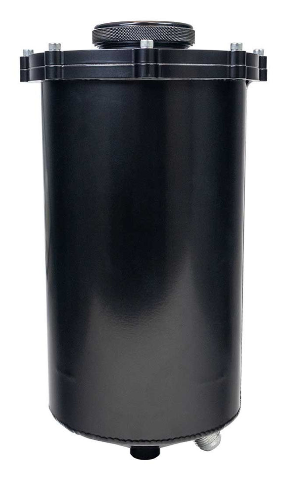 DRY SUMP TANK, 2 PC, 15 IN TALL, 7 IN DIA, 6 QT, BLACK POWDER COAT