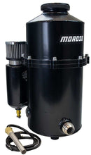 DRY SUMP TANK, 2 PC 60 40 SPLIT, 16.5 IN TALL, 7 IN DIA, WITH BREATHER TANK, DRAG RACE, BLACK POWDER COAT-1