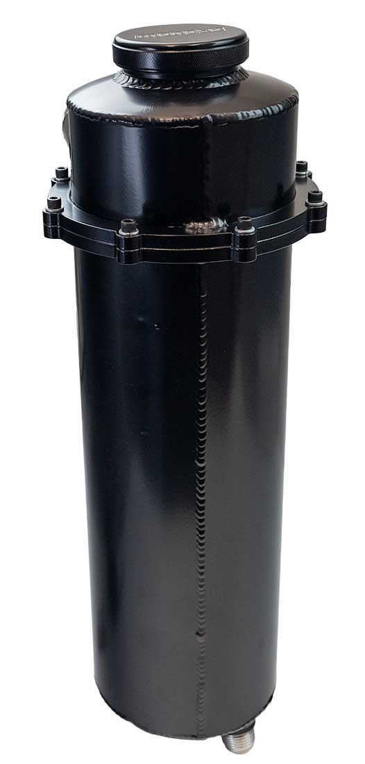 DRY SUMP TANK DRAG 2 PIECE 6 IN. DIA, BLACK POWDER COAT