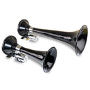 Kleinn Black Dual Horn/ 13In/8In - High Impact ABS Trumpet/ Zinc Alloy Base-1