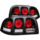 ANZO 1994-1998 Ford Mustang Taillights Black-1