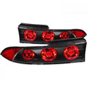 ANZO 1995-1999 Mitsubishi Eclipse Taillights Black-1