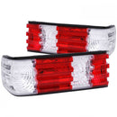 ANZO 1986-1991 Mercedes Benz S Class W126 Taillights Red/Clear-1