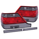ANZO 1995-1999 Mercedes Benz S Class W140 Taillights Red/Smoke-1