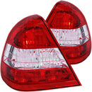 ANZO 1994-2000 Mercedes Benz C Class W202 Taillights Red/Clear-1