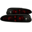 ANZO 1993-2002 Chevrolet Camaro Taillights Dark Smoke-1