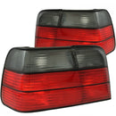 ANZO 1992-1998 BMW 3 Series E36 Sedan Taillights Red/Smoke-1