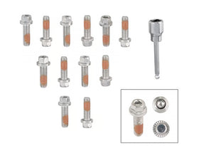 Mr. Gasket Headlock Locking Header Bolts - M8-1.25 x 25mm - Set of 12