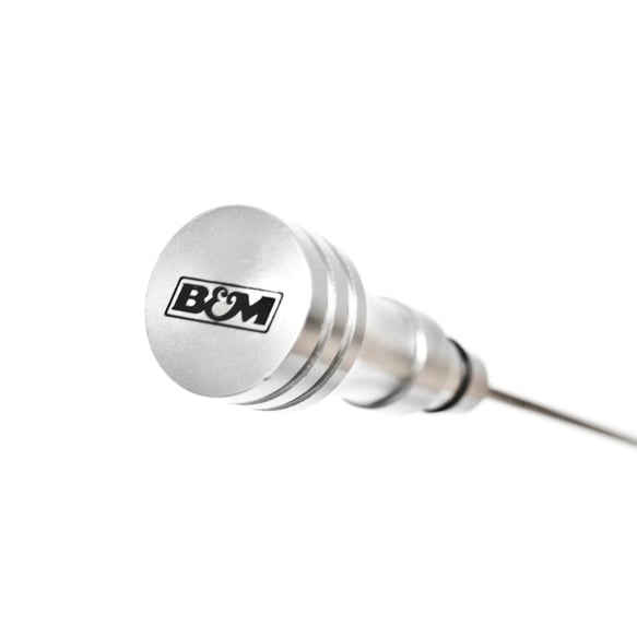 B&M AUTOMATIC TRANSMISSION DIPSTICK & TUBE - BILLET ALUMINUM/STAINLESS STEEL BRAIDED - 0