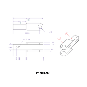 Hammer Strap 2.5" Shank 2K TW 21K Towing - 0