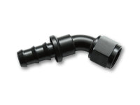 Vibrant -8AN Push-On 45 Deg Hose End Fitting - Aluminum