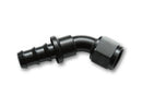 Vibrant -10AN Push-On 45 Deg Hose End Fitting - Aluminum-1