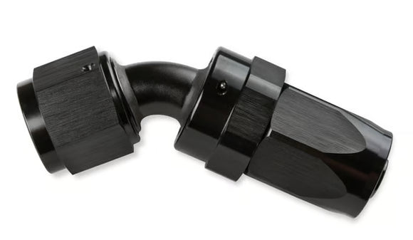 Mr. Gasket -12 AN 45 Degree Swivel Hose End - Black