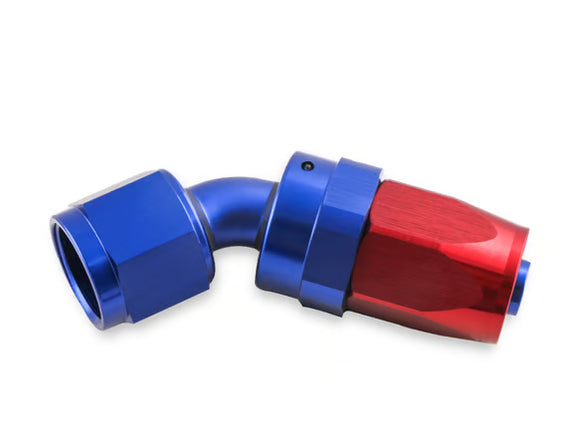 Mr. Gasket -10 AN 45 Degree Swivel Hose End - Red & Blue