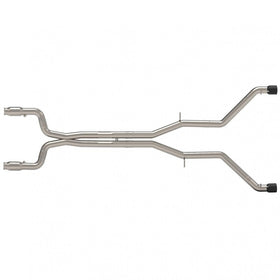 Kooks 3" Catted Header-Back Muffler Delete Exhaust w/Black Tips.