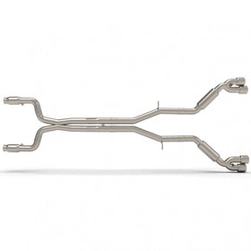 Kooks 3" Catted Header-Back Muffler Delete Exhaust w/Polished Quad Tips.