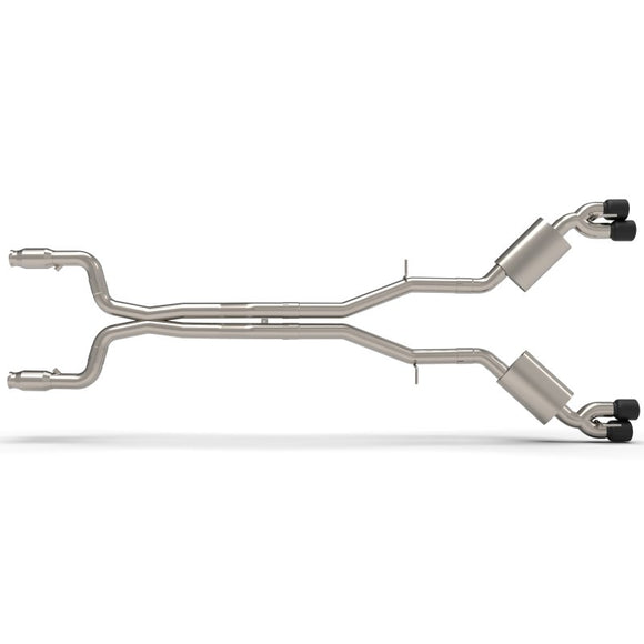 Kooks 3" SS Catted Header-Back Exhaust w/Black Quad Tips. 2016-2024 Camaro SS.