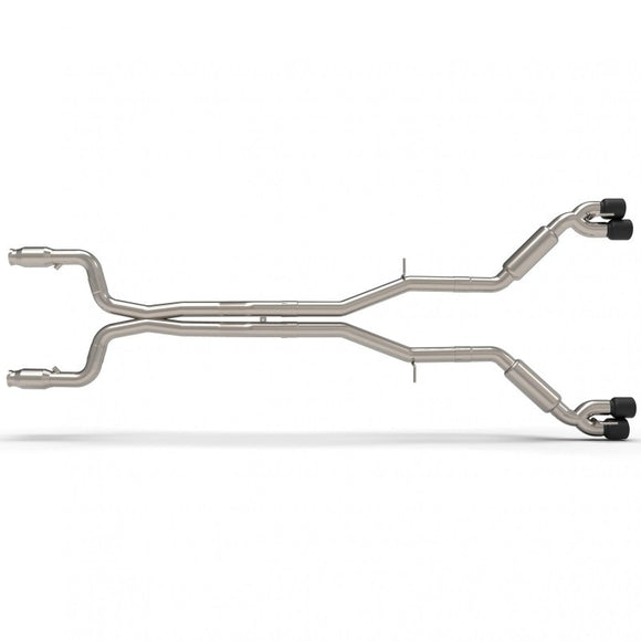 Kooks 3" GREEN Catted Header-Back Street Screamer Exhaust w/Black Quad Tips.