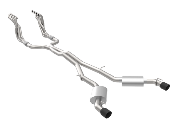 Kooks 16-22 Chevrolet Camaro SS 1 7/8in Headers w/ GREEN Exhaust Kit Black Dual Tips