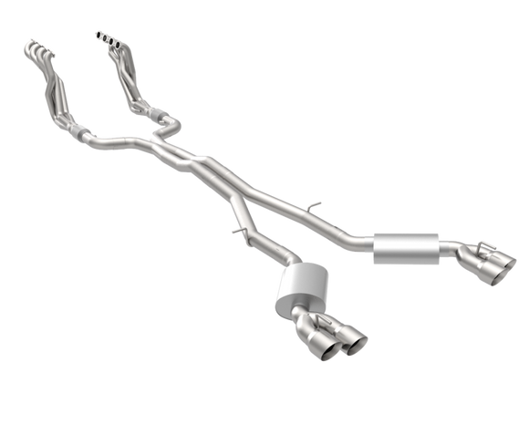 Kooks 16-22 Chevrolet Camaro SS 2in Headers w/ GREEN Exhaust Kit Polished Quad Tips