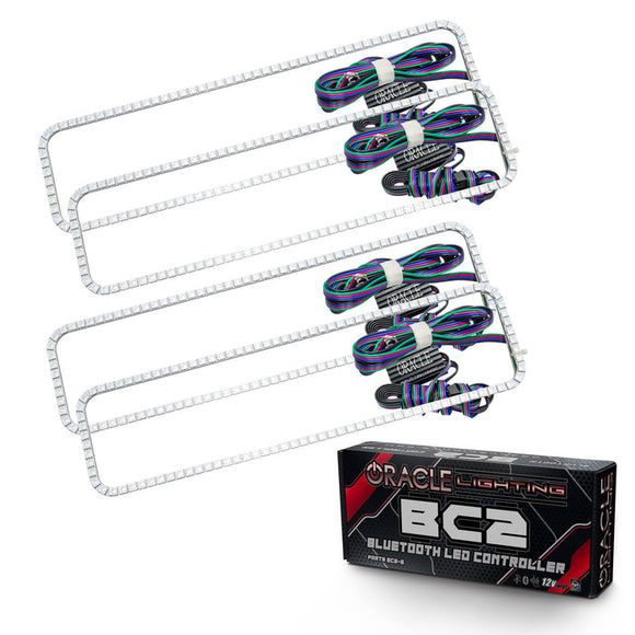 Oracle GMC Sierra 88-98 Dual Halo Kit - ColorSHIFT w/o Controller SEE WARRANTY