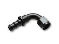 Vibrant -4AN Push-On 90 Deg Hose End Fitting - Aluminum
