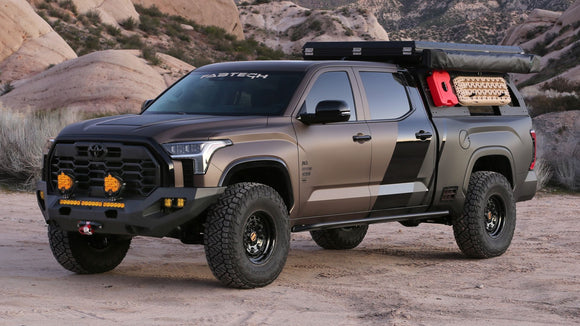 Fabtech 2022+ Toyota Tundra Sport 4WD 3in UCA Kit w/ Ball Joints / Stealth Shocks & Air Bag Spacer