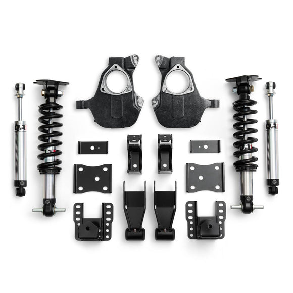 LK21-GMT03 4/6 Lowering Kit, 14-18 Silverado/Sierra 1500, 2WD, Stamped Steel/Aluminum Arms, Single Adjustable