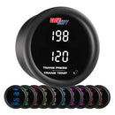 2-1/16" 10 Color Digital Dual 400 PSI Transmission Pressure & 300F Temperature Gauge Kit-1