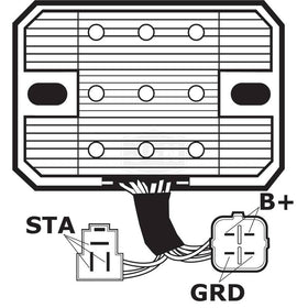 Arrowhead Suzuki M/C Voltage Regulator/Rectifier - 12-Volt